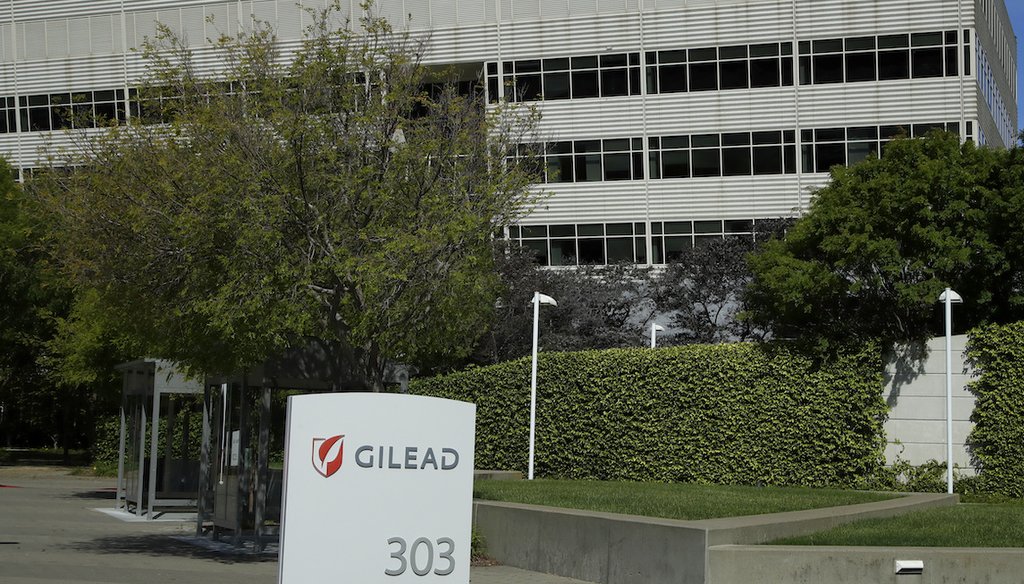 The headquarters of Gilead Sciences, the maker of remdesivir, sold under the brand name Veklury, in Foster City, Calif. (AP)