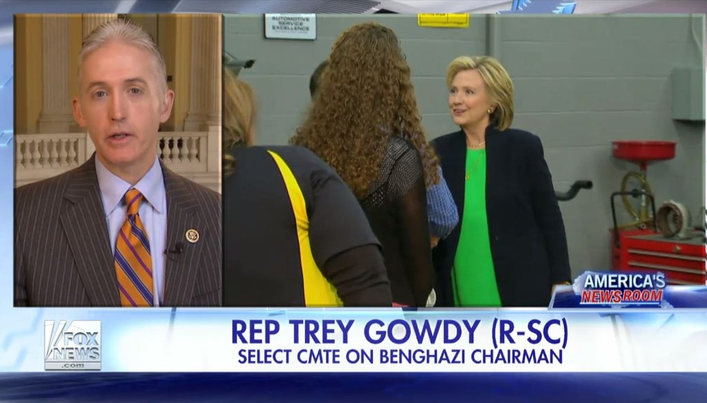 On Fox News May 15, 2015, House Benghazi Committee Chair Rep. Trey Gowdy, R-S.C., said the State Department is "stonewalling" his investigation.