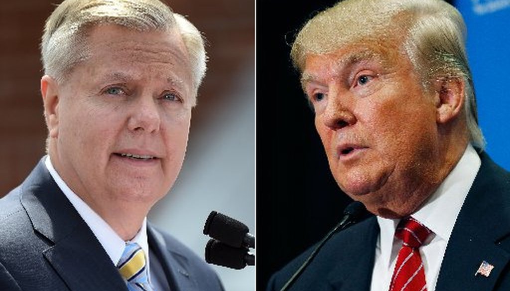 U.S. Sen. Lindsey Graham, R-S.C., ran against Donald Trump in the Republican presidential primary. (AP photos)