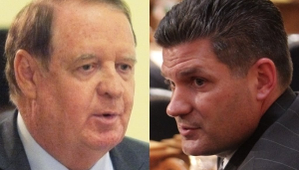 State Sen. Richard Codey, left, and Assemblyman Lou Greenwald faced the Truth-O-Meter this weekend.