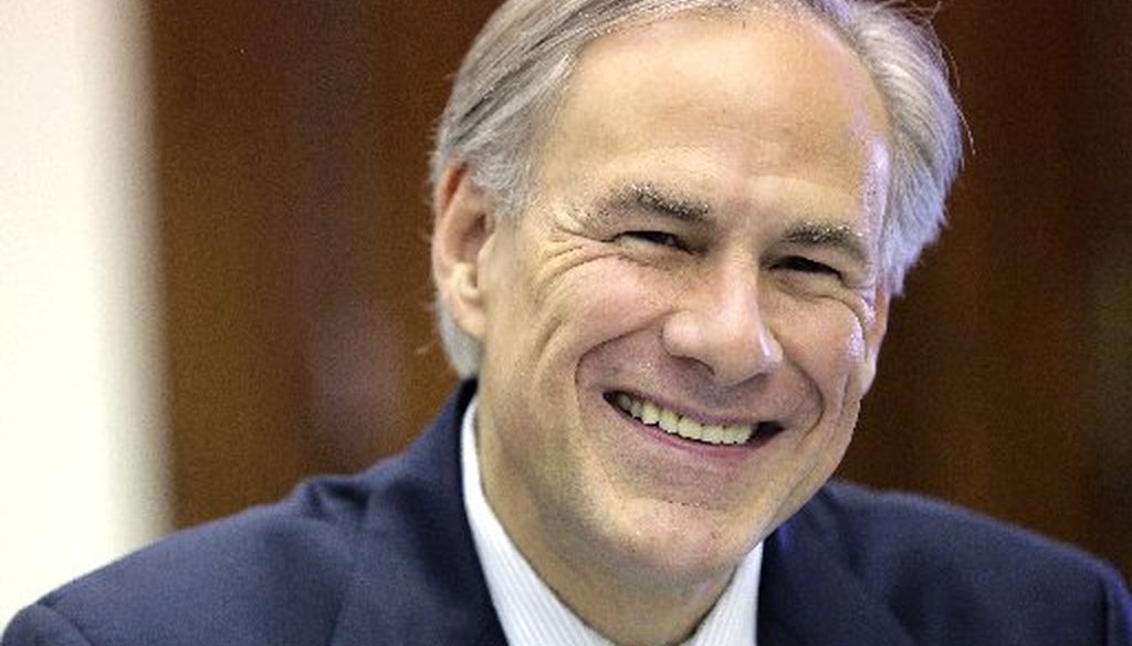 Greg Abbott, shown here in 2015, made a Pants on Fire claim about voter fraud in 2016 (Eric Gay, The Associated Press).