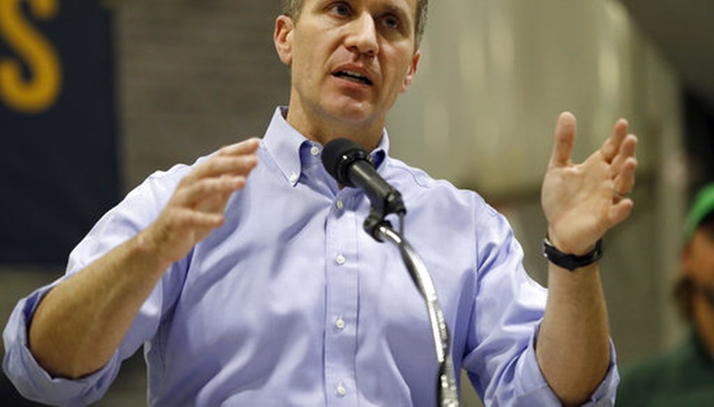 In this Jan. 29, 2018, file photo, Missouri Gov. Eric Greitens speaks in Palmyra, Mo. (AP)