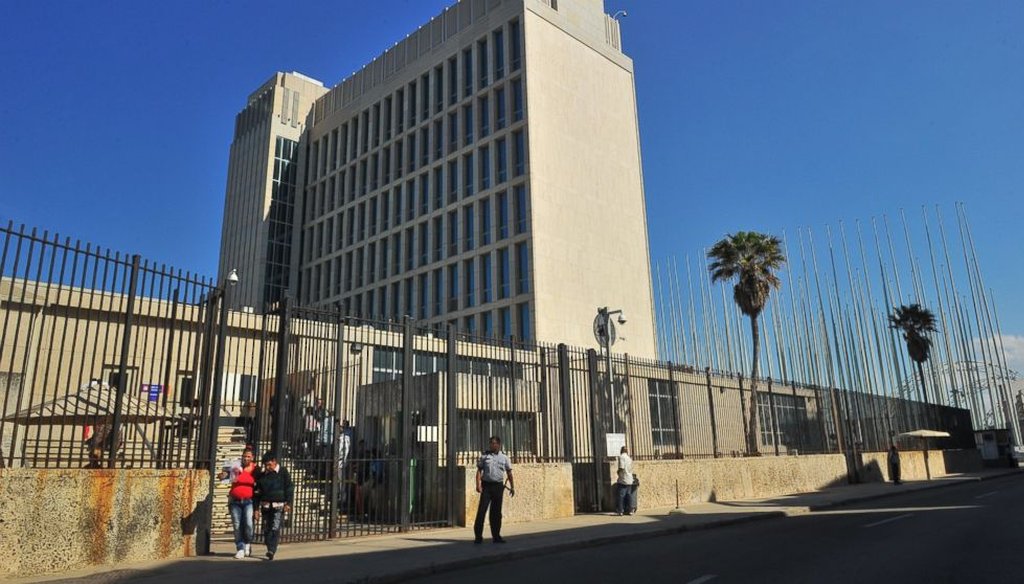 The U.S. Interests Section in Havana, Cuba. (Getty)
