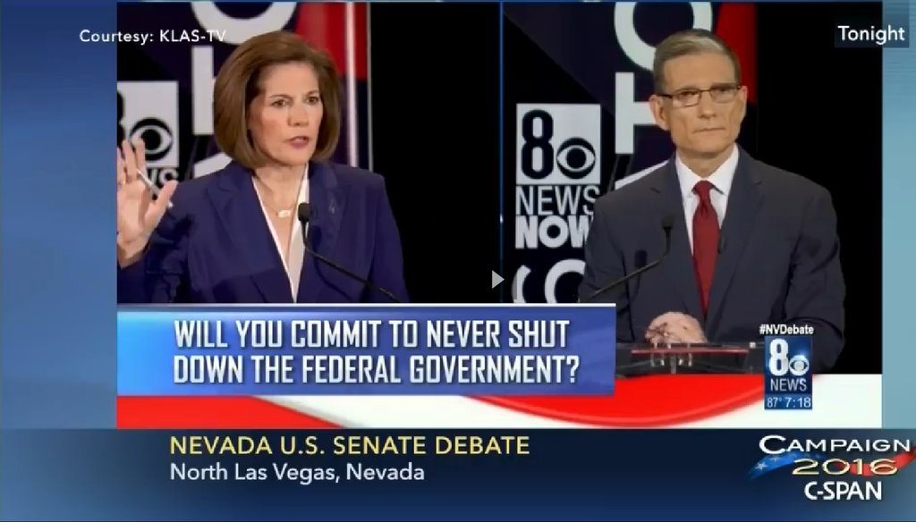 Nevada Senate candidates Catherine Cortez Masto and Joe Heck held their first and likely only debate on Friday, Oct. 14.