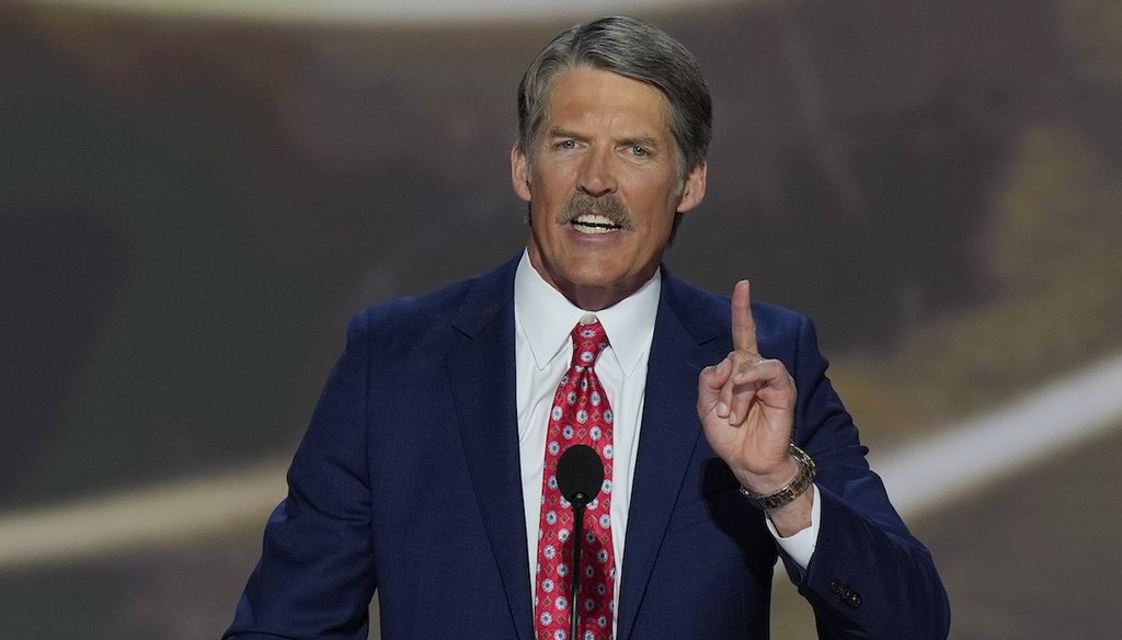 Eric Hovde a Republican U.S. Senate candidate from Wisconsin, speaks July 16, 2024, during the Republican National Convention in Milwaukee. (AP)