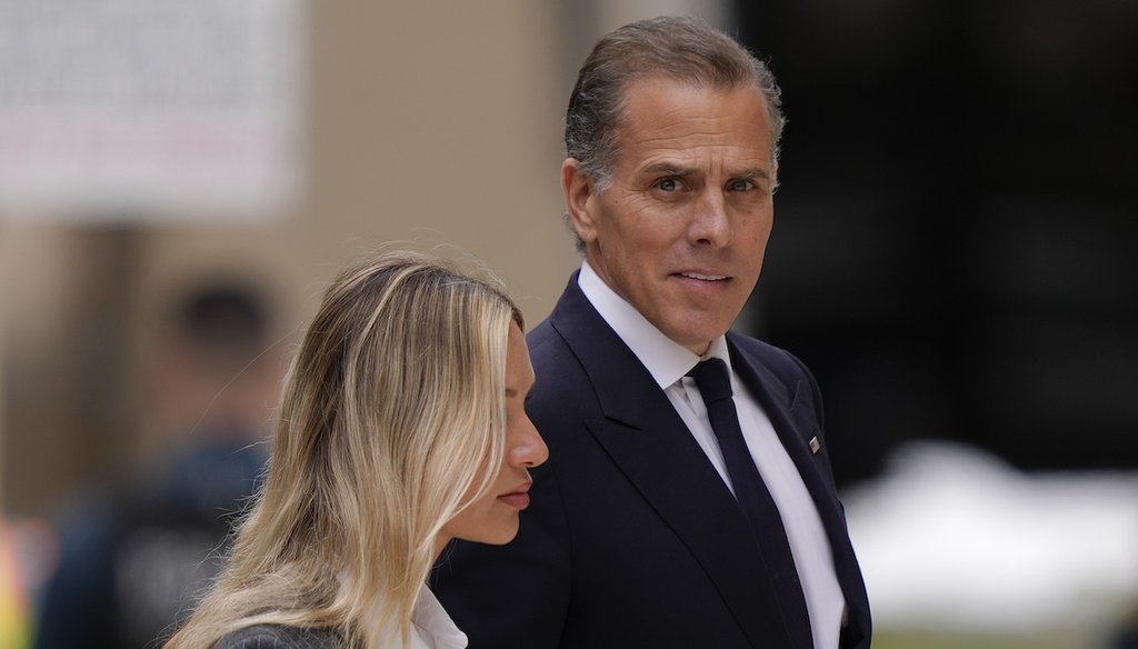 Hunter Biden and his wife, Melissa Cohen Biden, arrive June 11, 2024, at federal court in Wilmington, Del. (AP)