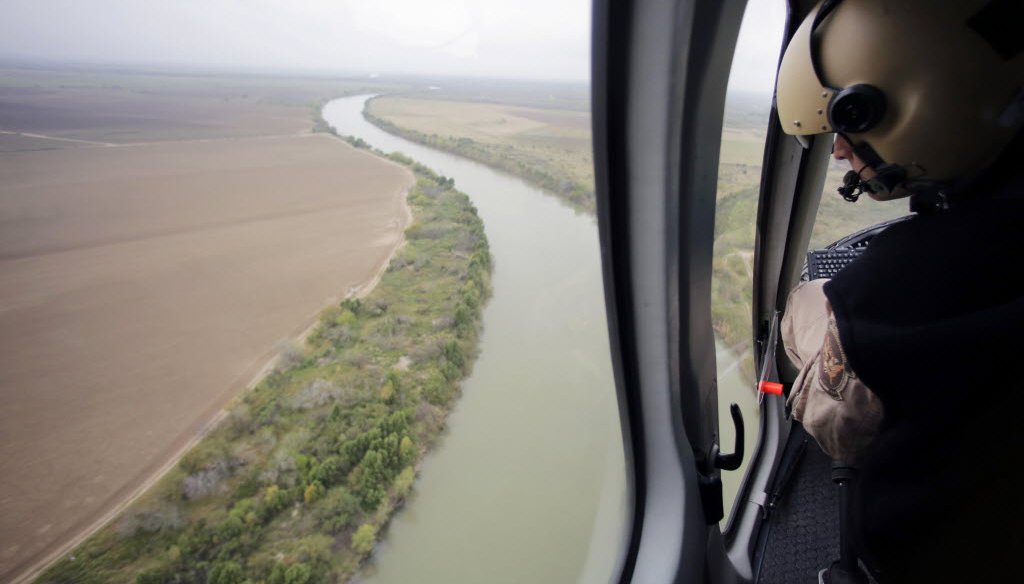 In this Feb. 24, 2015 photo, U.S. Customs and Border Protection Air and Marine agents patrol along the Rio Grande on the Texas-Mexico border near Rio Grande City, Texas. AP Photo