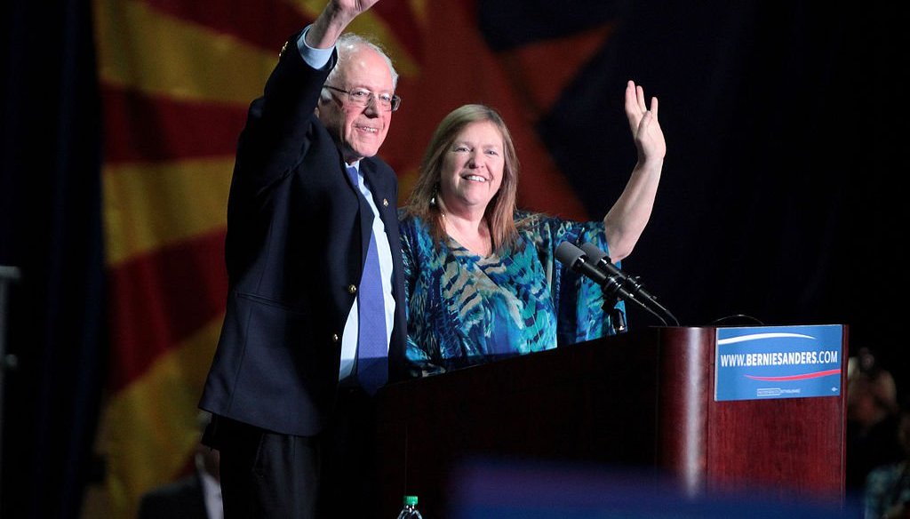 Sen. Bernie Sanders, I-Vt., with his wife, Jane Sanders. Photo by Gage Skidmore/Wikimedia Commons