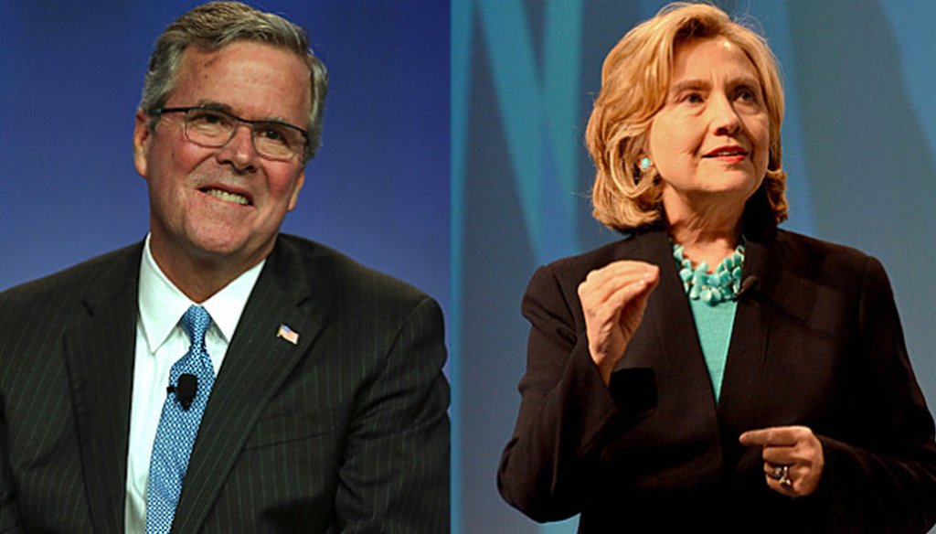 Jeb Bush and Hillary Clinton will both appear at the National Urban League conference in Fort Lauderdale July 31, 2015. (Getty images)