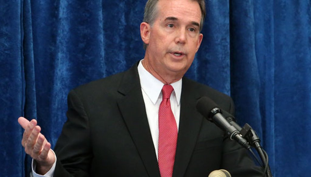 Chief financial officer Jeff Atwater speaks at a pre-legislative news conference on Jan. 28, 2015, in Tallahassee. (AP photo)