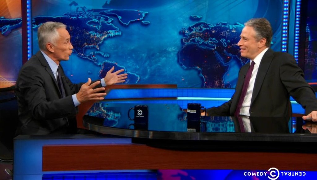 Univision anchor Jorge Ramos appeared on the Dec. 5, 2013, episode of the "Daily Show."