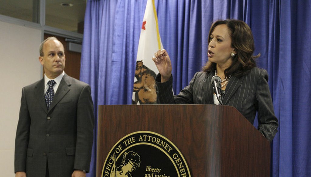 U.S. Sen. Kamala Harris, D-Calif., served as California attorney general from 2011 through 2016, and before that as San Francisco district attorney. Associated Press file photo.
