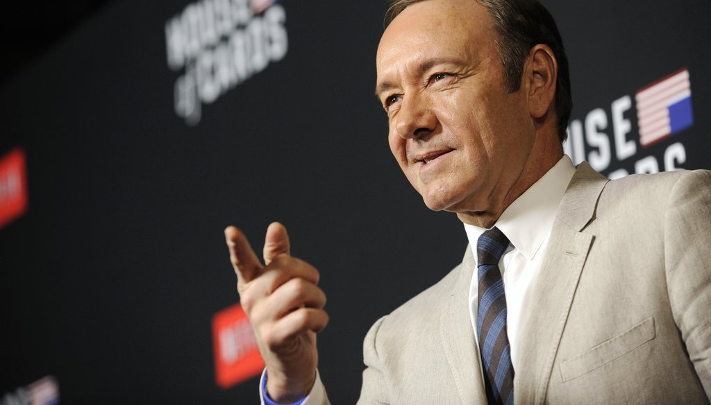 'House of Cards' star Kevin Spacey sits down with ABC's "This Week" Sunday. (Associated Press)