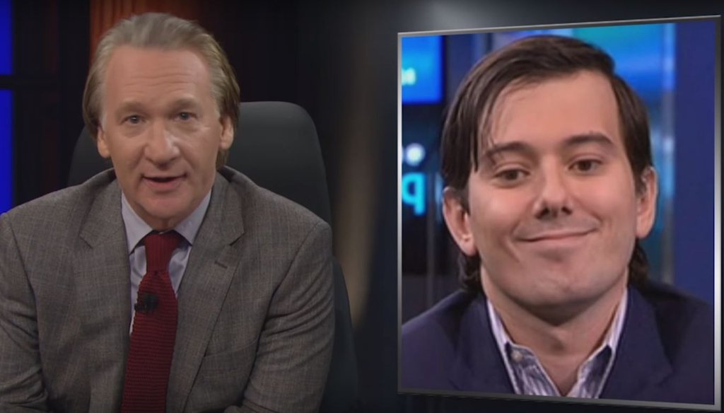 HBO talk show host Bill Maher discusses high pharmaceutical costs on an Oct. 2, 2015 episode of the HBO show "Real Time." (Screengrab)