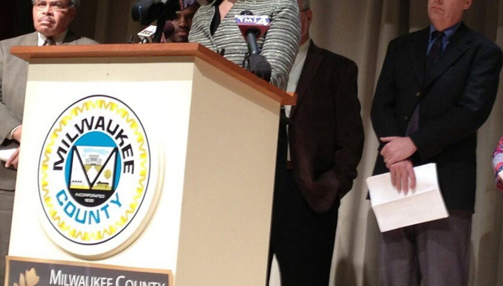 Milwaukee County Board Chairwoman Marina Dimitrijevic announced a new county reform plan in February 2013