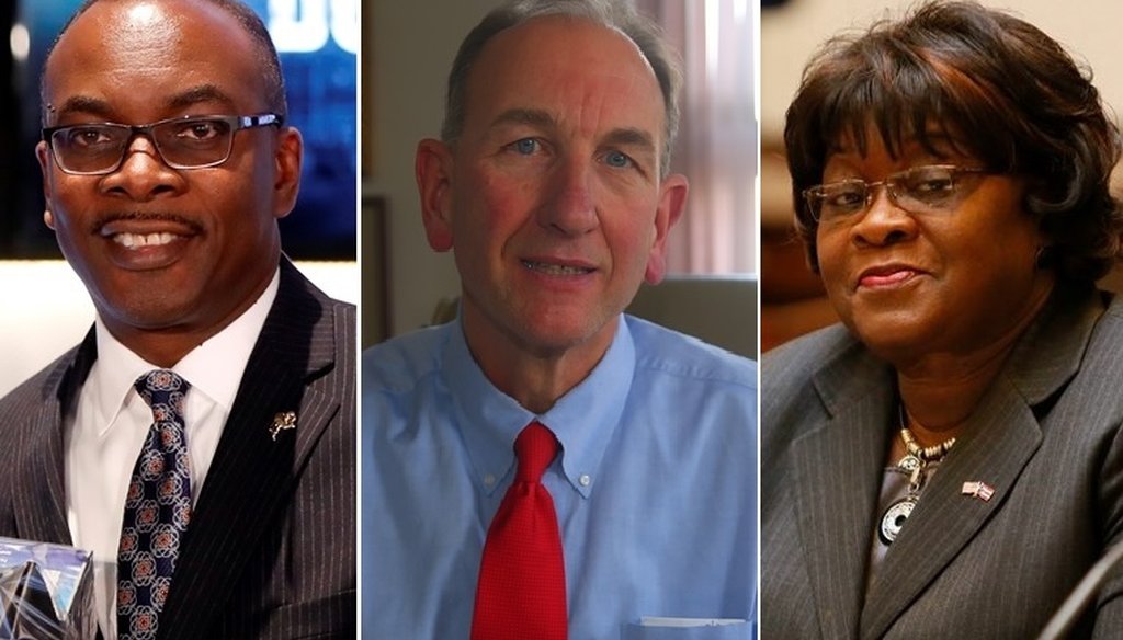 Mayor Byron Brown, Buffalo Comptroller Mark Schroeder and Erie County Legislator Betty Jean Grant are competing to be the Democratic nominee for Buffalo mayor this year. (Buffalo News)