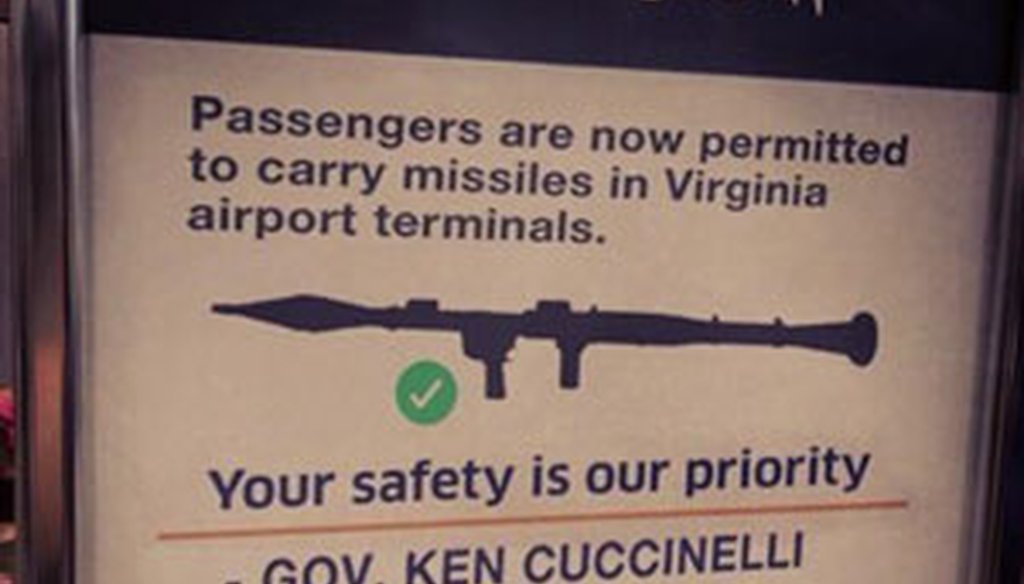 McAuliffe's campaign created and tweeted this misleading sign.