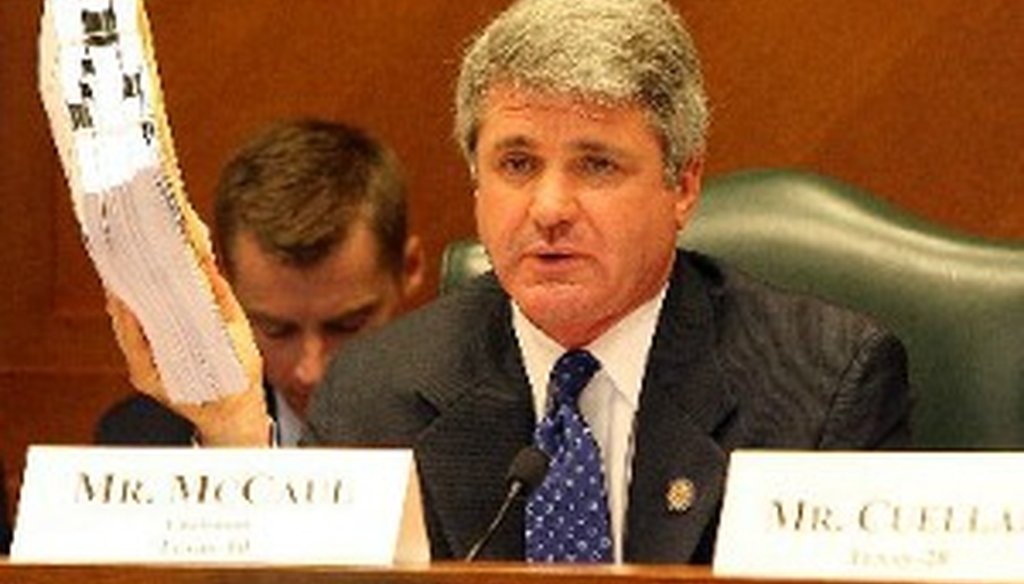Michael McCaul chaired an Austin hearing in October 2011 (Austin American-Statesman, Alberto Martinez).