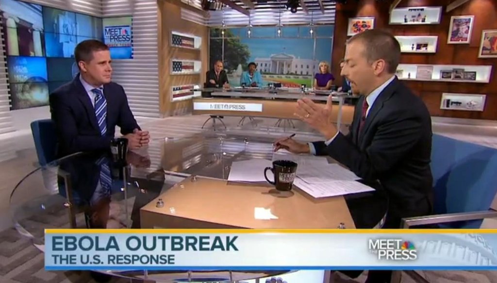 The Sunday shows, including "Meet the Press," discussed the Ebola outbreak.