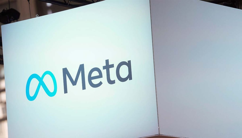 The Meta logo is seen June 13, 2024, at the Vivatech show in Paris. (AP)