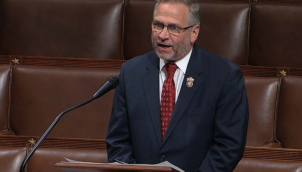 Rep. Mike Bost, R-Ill., speaks at the U.S. Capitol in Washington. (AP)
