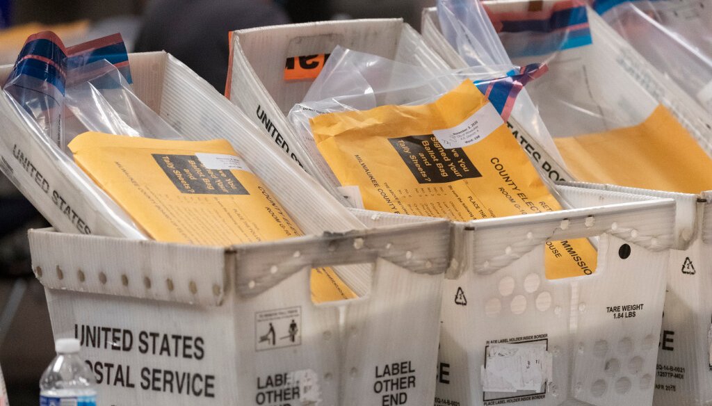 Ballots await processing Nov. 3 at the City of Milwaukee Central Count Facility (Mark Hoffman/Milwaukee Journal Sentinel).