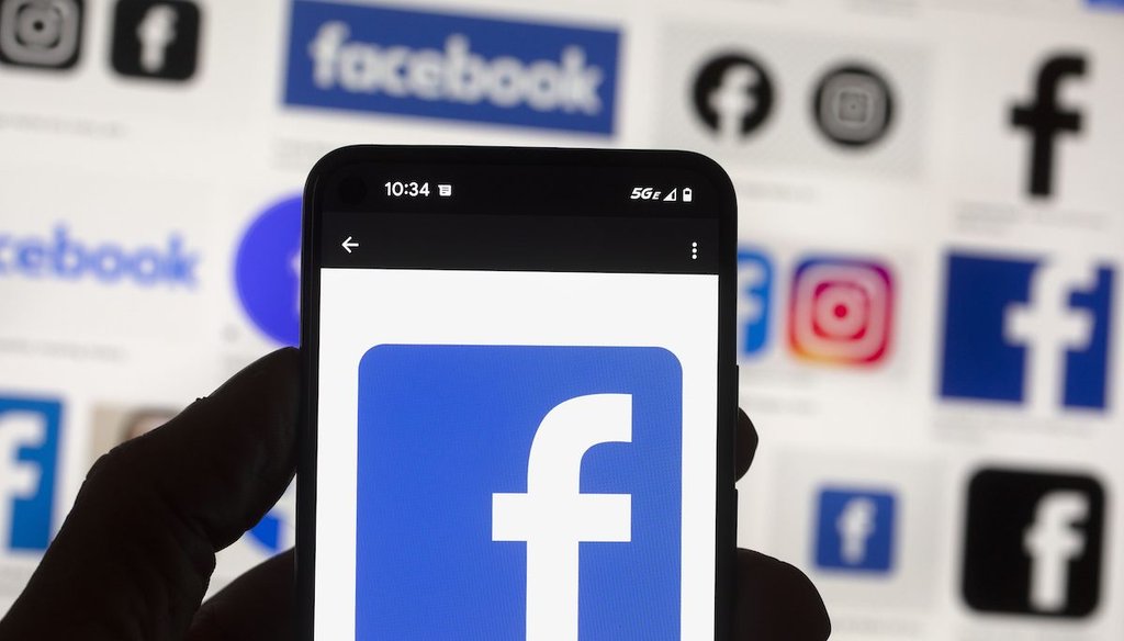 The Facebook logo is seen on a mobile phone, Oct. 14, 2022, in Boston. (AP)