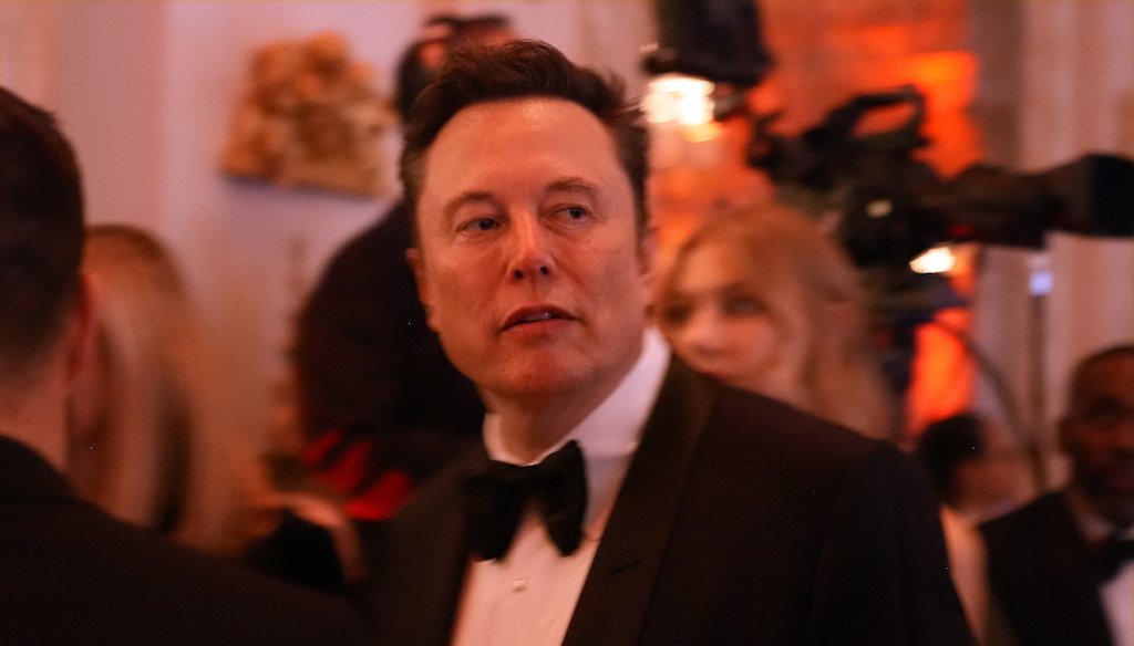 Elon Musk arrives before President-elect Donald Trump speaks during an America First Policy Institute gala at his Mar-a-Lago estate, Nov. 14, 2024, in Palm Beach, Fla. (AP)