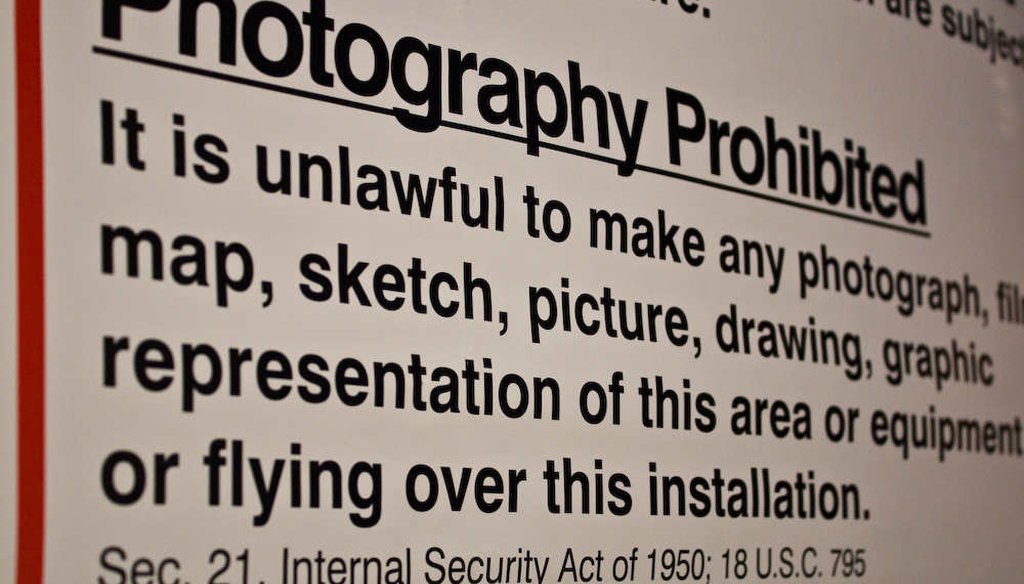 Thousands of laws could put you in jail, such as this one from the famous Area 51 military installation in Nevada (via Flickr Creative Commons)
