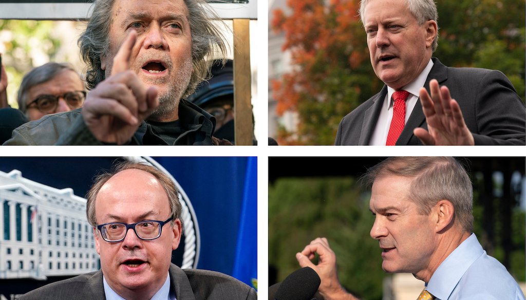 PolitiFact - Look who’s not talking: Key figures who aren’t cooperating with Jan. 6 investigators