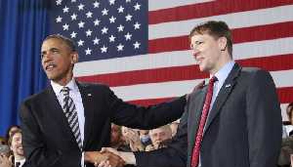 President Barack Obama shakes hands with Richard Cordray Jan. 4 as he announces his recess of Cordray as the first director of the Consumer Financial Protection Bureau. 