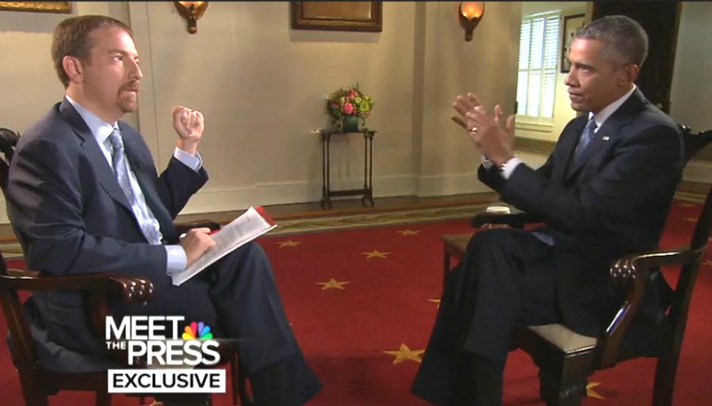 Chuck Todd interviews President Barack Obama on "Meet the Press."