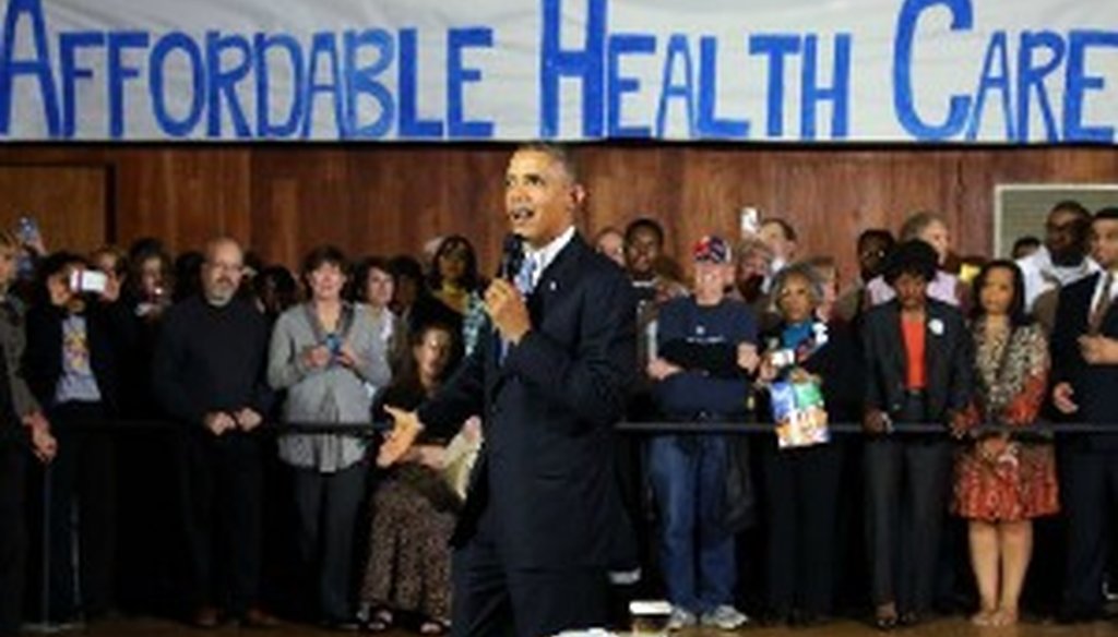 President Barack Obama talks up the Obamacare law in Dallas Nov. 6, 2013 (Associated Press, Louis DeLuca/Dallas Morning News).