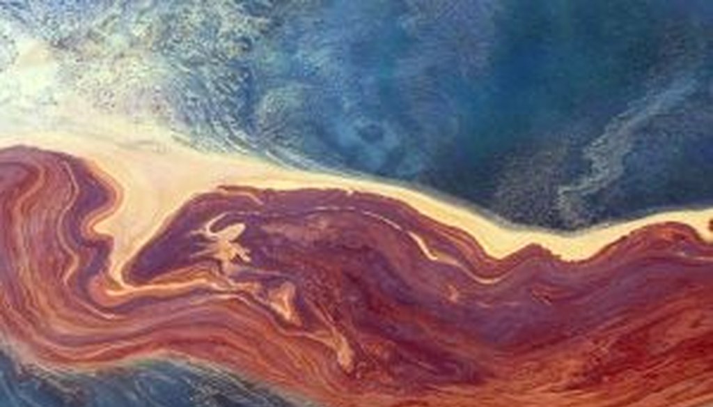 Crude oil churns across the surface of the Gulf of Mexico