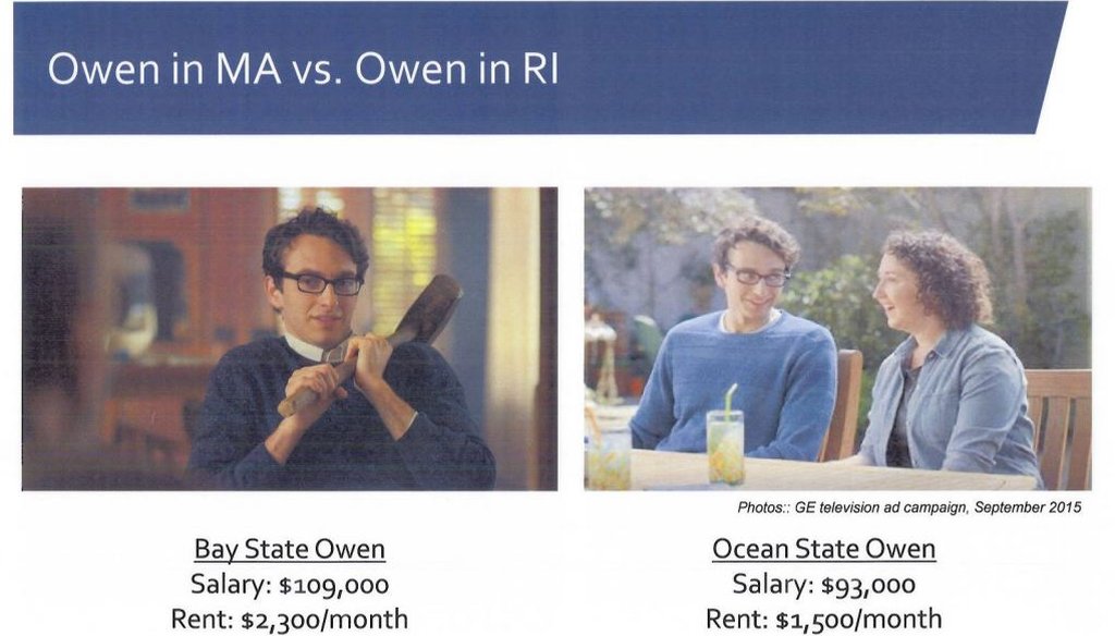 The "Owen" page in Gov. Raimondo's presentation to GE.