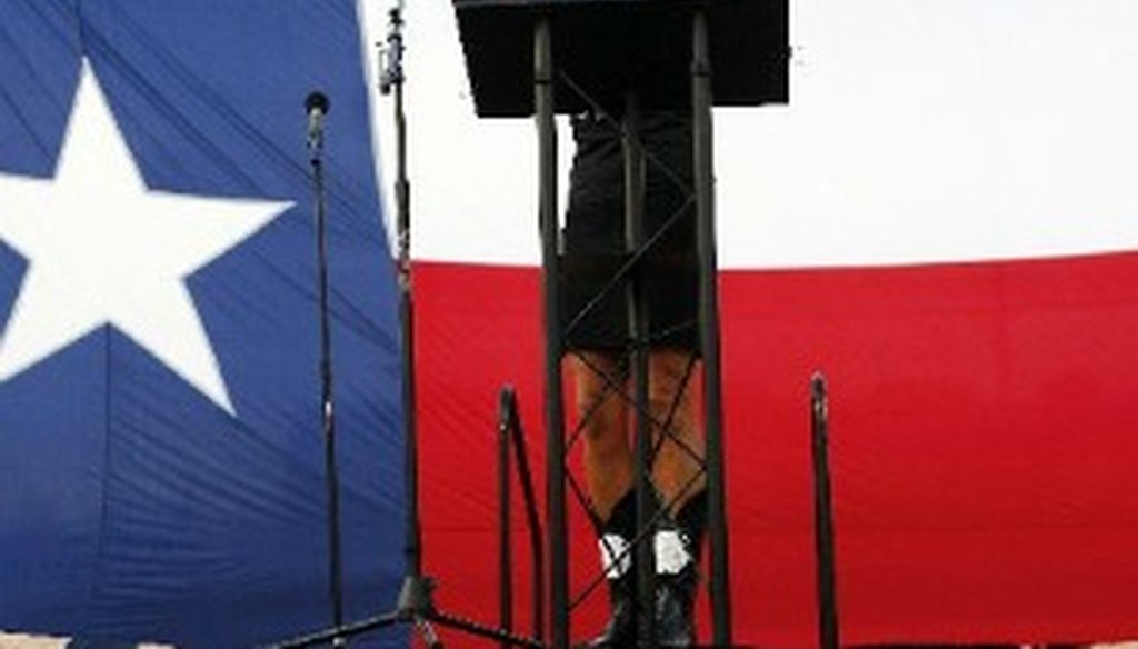 Sarah Palin spoke July 27, 2012, in favor of Republican U.S. Senate hopeful Ted Cruz of Texas (Photo: Johnny Hanson, Houston Chronicle).