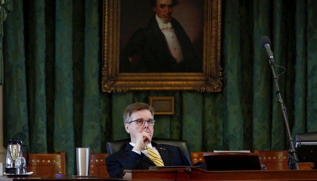 Texas Lt. Gov. Dan Patrick was sworn into office in 2015. Previously he served as a state senator.  [JAMES GREGG/AMERICAN-STATESMAN]