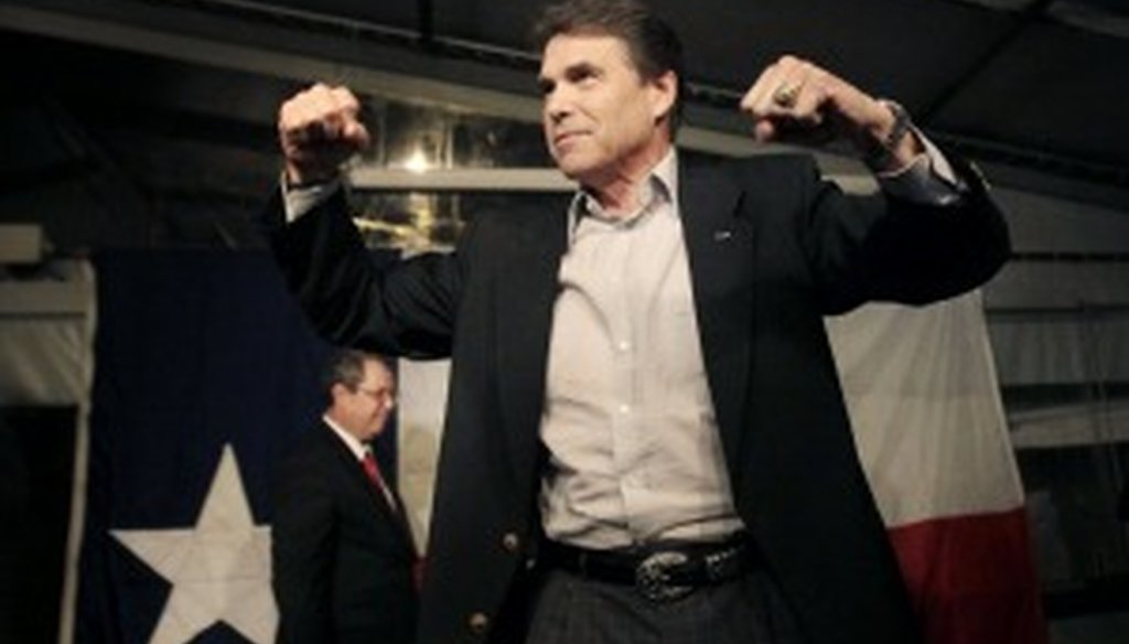 Gov. Rick Perry during a gubernatorial campaign event in 2010.