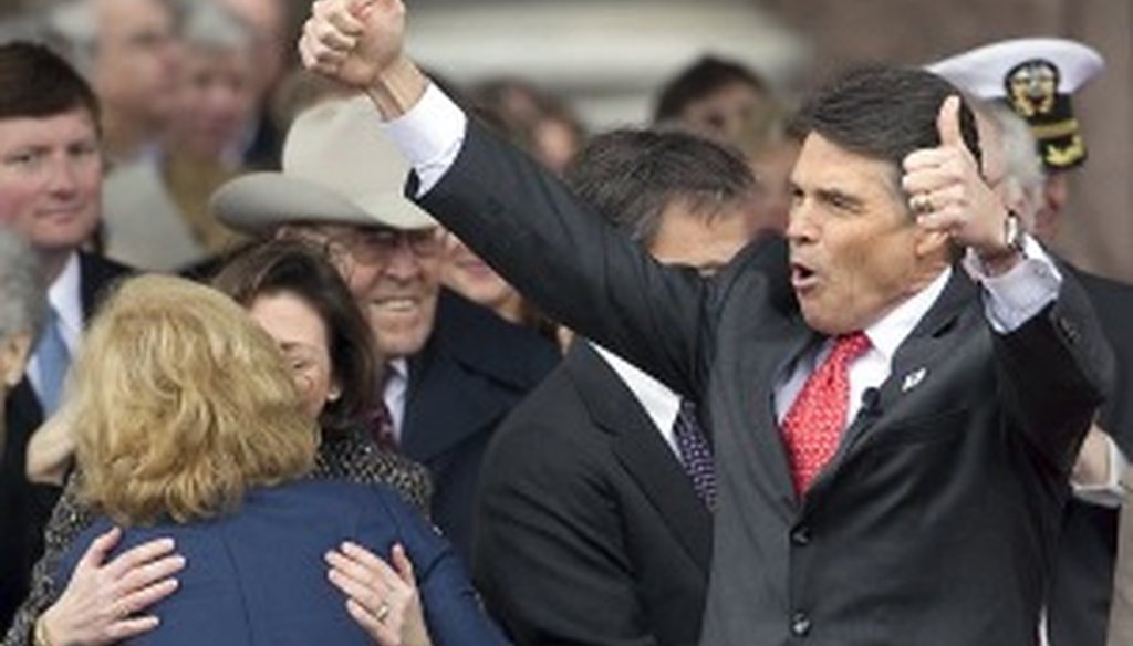 Gov. Rick Perry on inauguration day.