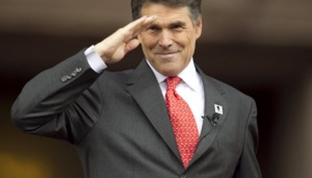 Gov. Rick Perry delivered his inaugural speech on Jan. 18. Photo by Jay Janner/Austin American-Statesman