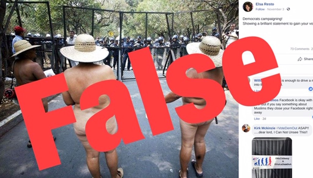 A Facebook post claims these women were "Democrats campaigning," but the image was captured in 2005 in Mexico City. We rate this False.