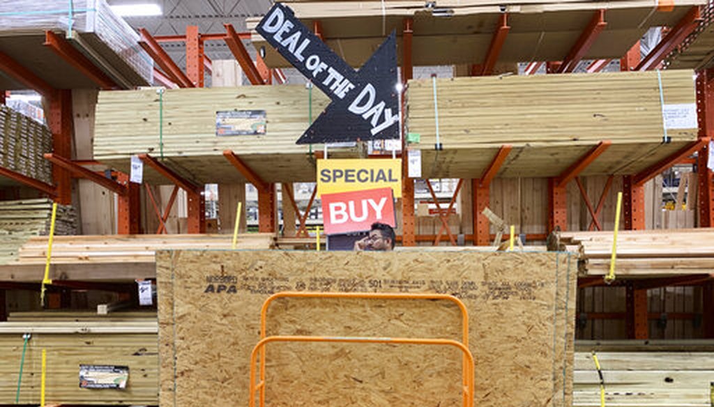 Politifact Yes The Price Of Plywood Is Up In The Range Of 252 With Market Factors To Blame