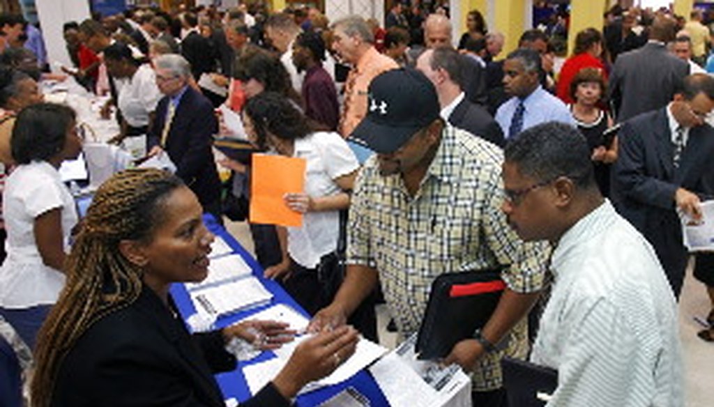 A recent job fair in Richmond drew a large crowd.