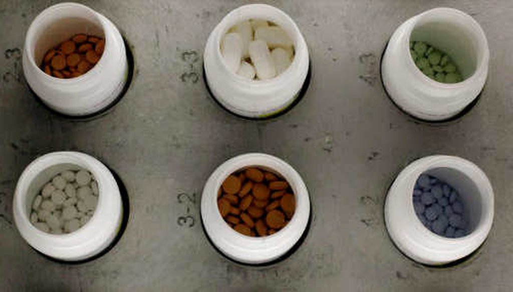 Prescription drugs at a hospital dispensary. (AP)
