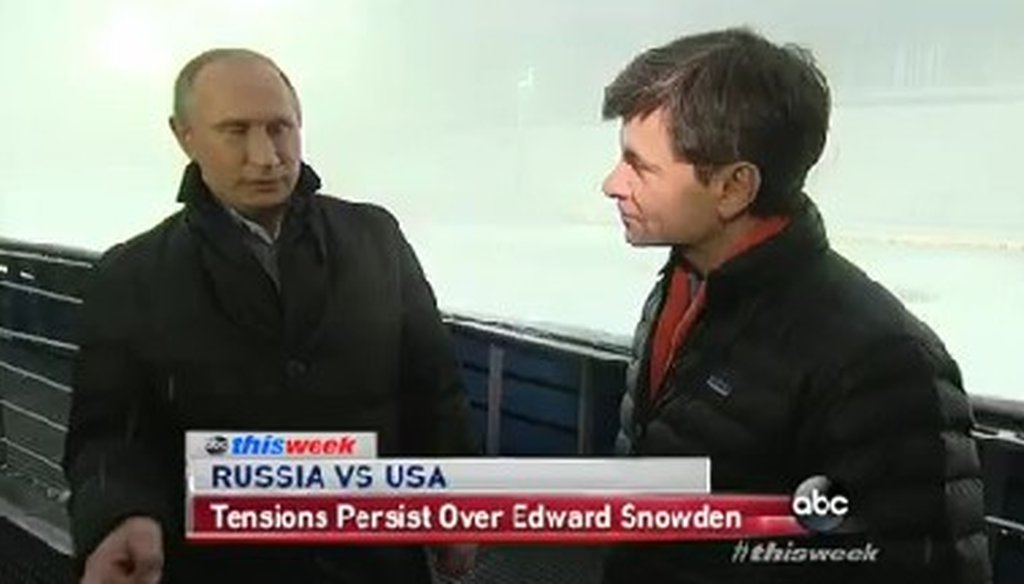 Russian President Vladimir Putin appeared on ABC's "This Week."