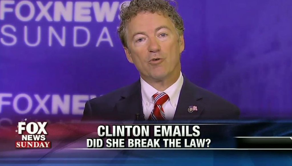 Sen. Rand Paul, R-Ky., attacked Hillary Clinton and Planned Parenthood in a July 26 interview with Chris Wallace on "Fox News Sunday." (Screengrab)