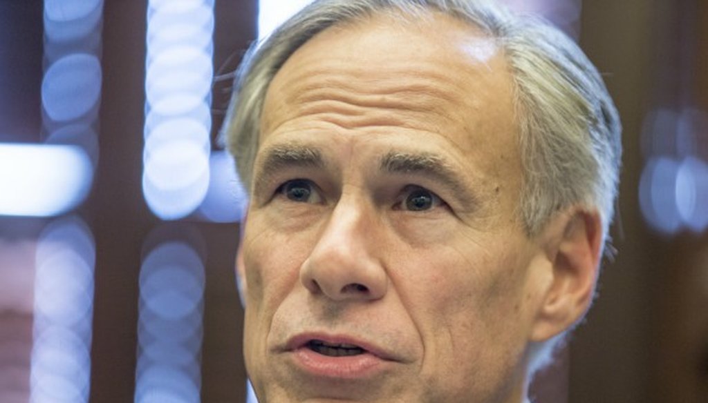 Texas Gov. Greg Abbott speaks at a Nov. 17, 2017, press conference about Texas rebuilding after Hurricane Harvey (Austin American-Statesman, RICARDO B. BRAZZIELL).