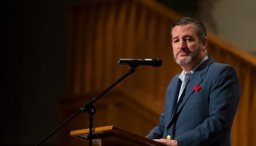 U.S. Sen. Ted Cruz speaks at a Veterans Day Ceremony in Pflugerville, Texas  [RICARDO B. BRAZZIELL / AMERICAN-STATESMAN]