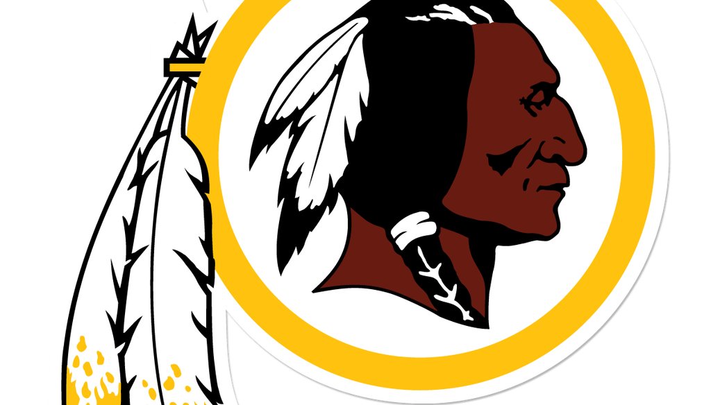 The logo of the Washington Redskins football team.