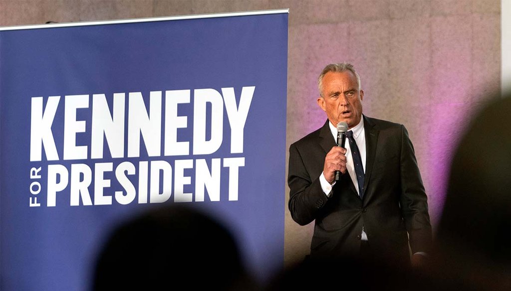 Independent presidential candidate Robert F. Kennedy Jr. speaks to supporters March 30, 2024, during an event celebrating Cesar Chavez's birthday in Los Angeles. (AP)